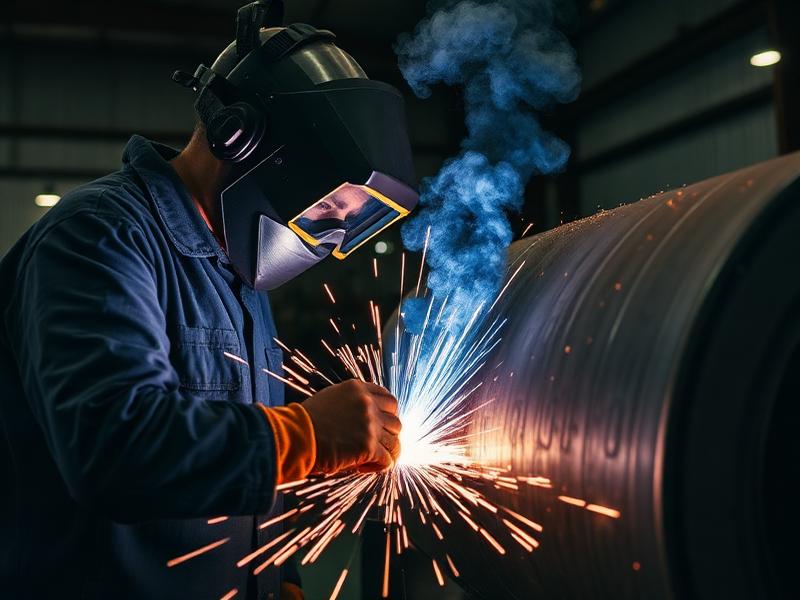 Solda industrial em componente agrícola